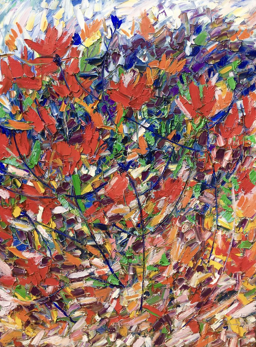 32 Tubes of Oil Paint, 4 Months of Drying And Here's The Result | Spring 2017